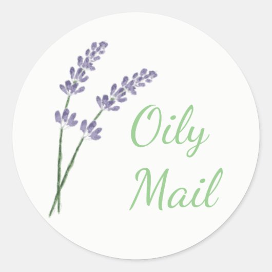 Afdichting van etherische olie-envelop ronde sticker (Voorkant)