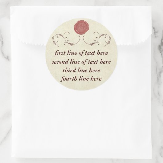  afdichting wax Sticker (Tas)