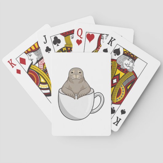 Afdichtingen met koffiebeker pokerkaarten (Achterkant)