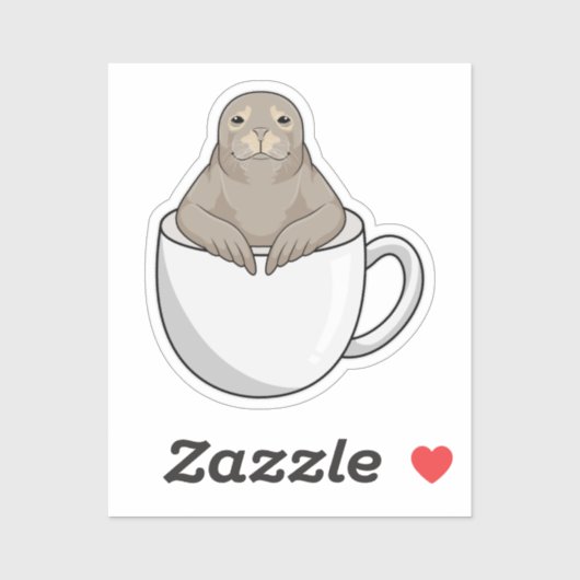 Afdichtingen met koffiebeker sticker (Vel)