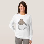Afdichtingen met koffiebeker t-shirt (Voorkant volledig)