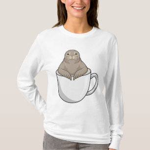 Afdichtingen met koffiebeker t-shirt