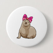 Afdichtingen met lint ronde button 7,6 cm (Voorkant)