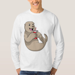 Afdichtingen met Mok met stro T-shirt