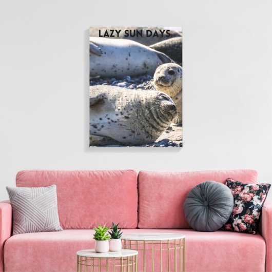 Afdichtingen Ontspannen op Zand en Pebbles Canvas (Insitu (Woonkamer))