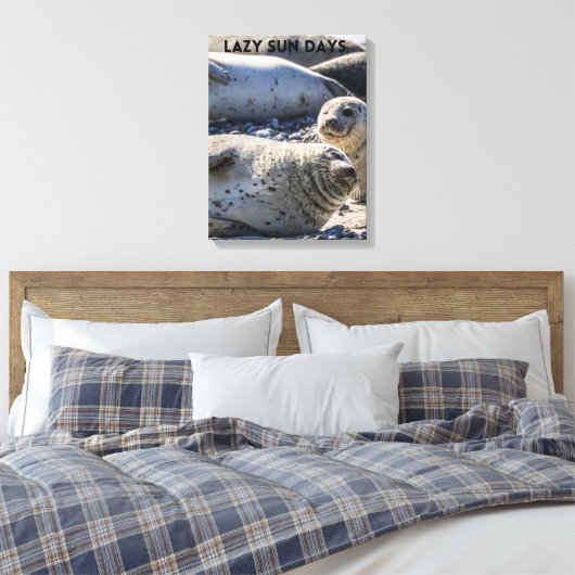 Afdichtingen Ontspannen op Zand en Pebbles Canvas (Insitu (Slaapkamer))