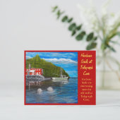 Afdichtingen op Telegraph Cove, BC Canada. Briefkaart (Staand voorkant)