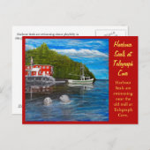 Afdichtingen op Telegraph Cove, BC Canada. Briefkaart (Voorkant / Achterkant)