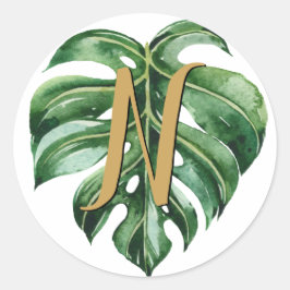 Afdichtingen van tropisch Initiaal Ronde Sticker