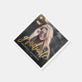 Afdichtingsfeest Aangepaste Foto Gouden Script Servet (Hoek)