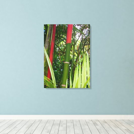 Afdichtingspalm Canvas Afdruk (Insitu (Houten vloer))