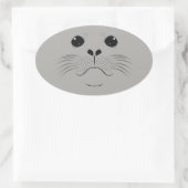 Afdichtvlak silhouet ovale sticker (Tas)