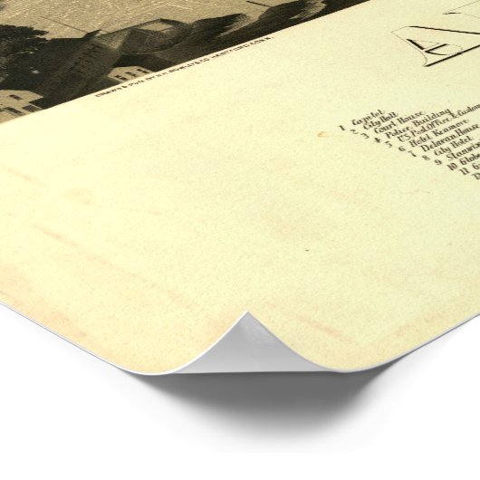 Afdruk 1879: Albany, New York Poster (Hoek)