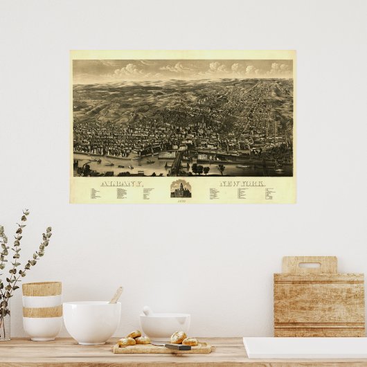 Afdruk 1879: Albany, New York Poster (Keuken)