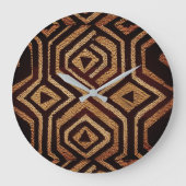 Afdruk Afrikaanse Kuba Cloth Design Print Grote Klok (Voorkant)
