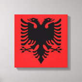 Afdruk Albanese vlag Canvas Afdruk (Voorkant)