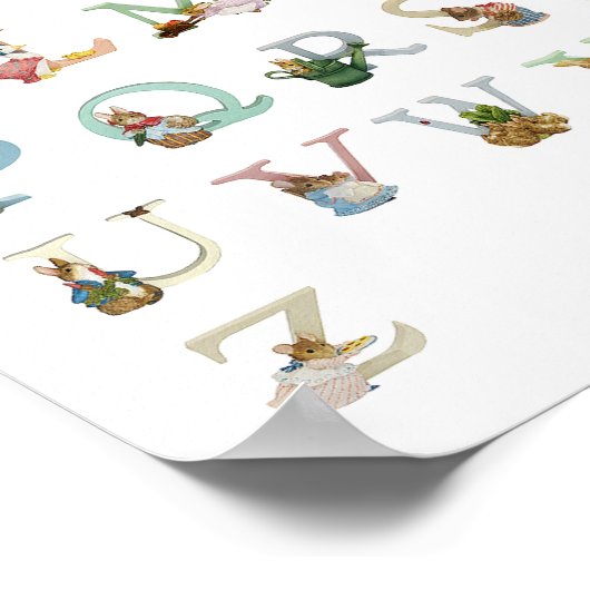 Afdruk alfabet poster (Hoek)