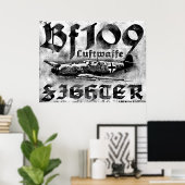 Afdruk BF 109 Poster (Thuiskantoor)