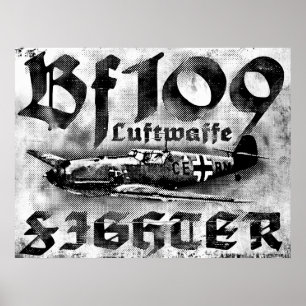 Afdruk BF 109 Poster