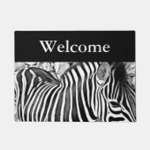 Afdruk bij sluiten van zebra - Welkom Deurmat (Voorkant)