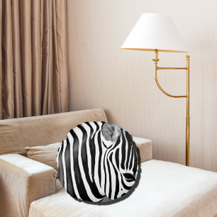 Afdruk bij sluiten zebra rond kussen