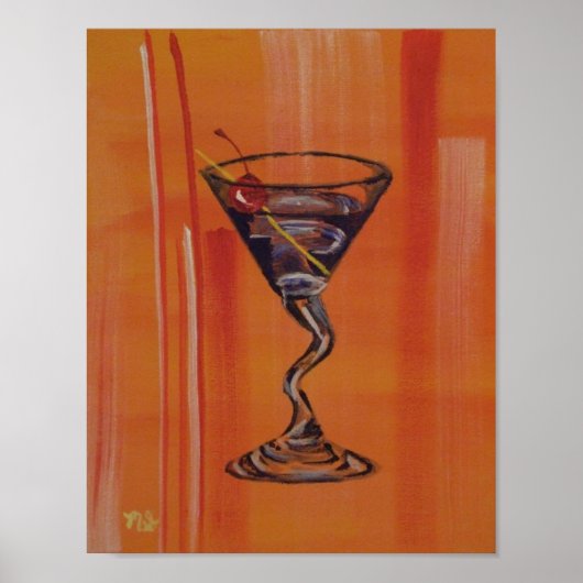 Afdruk "Bluetini" Poster (Voorkant)