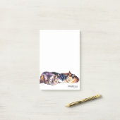 Afdruk "Cat Napping Trio" Post-it® Notes (Op bureau)