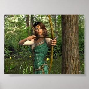 Afdruk 'Elven Archer' Poster