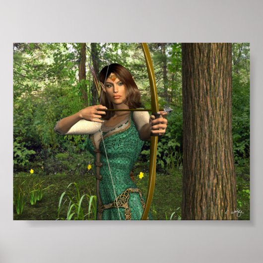 Afdruk 'Elven Archer' Poster (Voorkant)