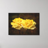 Afdruk getextureerd gele rozenstaartroep canvas afdruk (Voorkant)