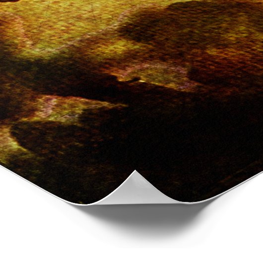 Afdruk getextureerd Poster met cedar-was (Hoek)