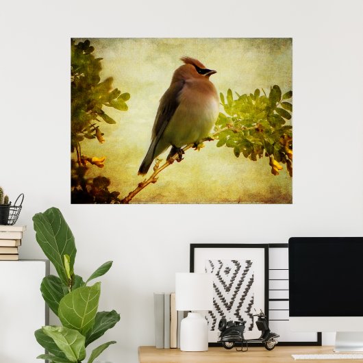 Afdruk getextureerd Poster met cedar-was (Thuiskantoor)