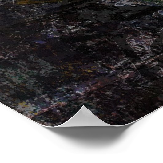 Afdruk "Graffiti moon" Poster (Hoek)