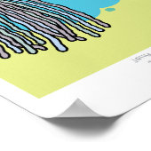 Afdruk Groene achtergrond van kwallen en ijs A4 Poster (Hoek)