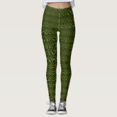 Afdruk groene en zwarte zebra leggings (Voorkant)