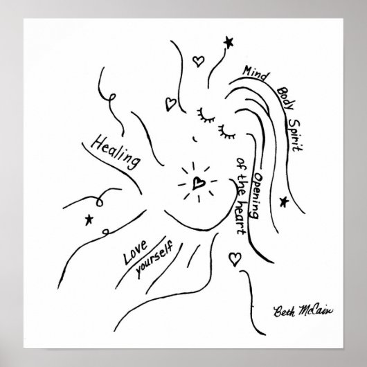 Afdruk 'Healing Canvas' Poster (Voorkant)