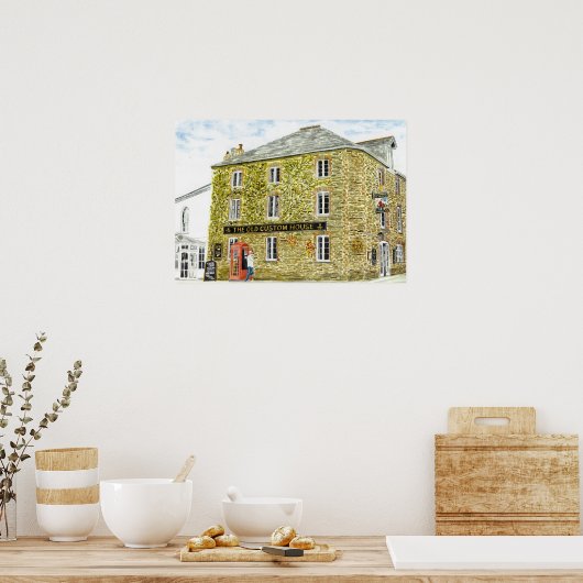 Afdruk 'het oude aangepaste huis' poster (Keuken)