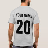  afdruk Hockey Goalie Typografie T-shirt (Achterkant)