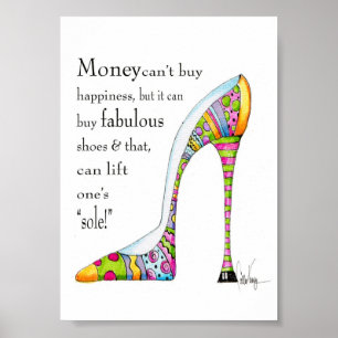 Afdruk humor schoen poster