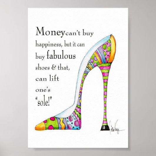 Afdruk humor schoen poster (Voorkant)