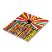 Afdruk Kente Cloth Tribal Pattern Ankara Tegeltje (Zijkant)