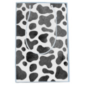 Afdruk Koe waterverf Blauw Medium Cadeauzakje (Voorkant)