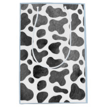 Afdruk Koe waterverf Blauw