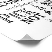 Afdruk modern calligrafie-weduwenplan poster (Hoek)