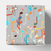 Afdruk muzieknoten - middelgrijs, meerdere bedankdoosjes (Bovenkant)