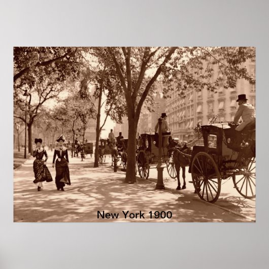 Afdruk New York 1900 Poster (Voorkant)