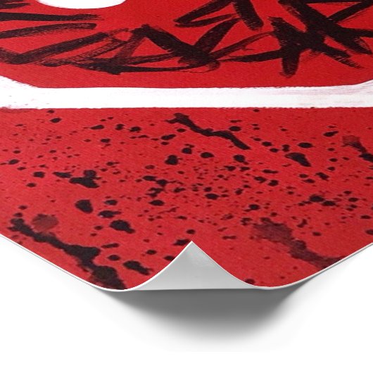 Afdruk "NIET STOP" Poster (Hoek)