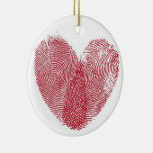 "Afdruk op mijn hart"-Ornament Keramisch Ornament (Rechts)