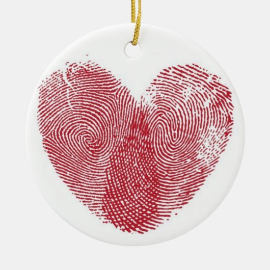 "Afdruk op mijn hart"-Ornament Keramisch Ornament (Voorkant)