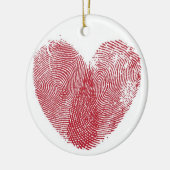 "Afdruk op mijn hart"-Ornament Keramisch Ornament (Links)